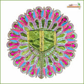 Blended Thread Sitara Work Emerald Green Laddu Gopal Poshak